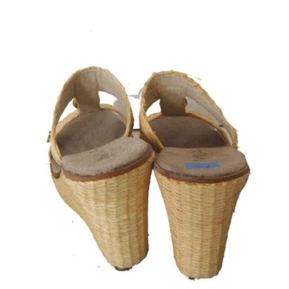 NEW  MIA   RAFFIA WEDGE PLATFORM SANDALS SIZE 7.5 - Picture 2 of 4